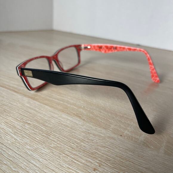 Ray-Ban RB5206 2479 Eyeglasses Red w/ Logo Inside Frames Only 52-18-140 - Picture 7 of 9